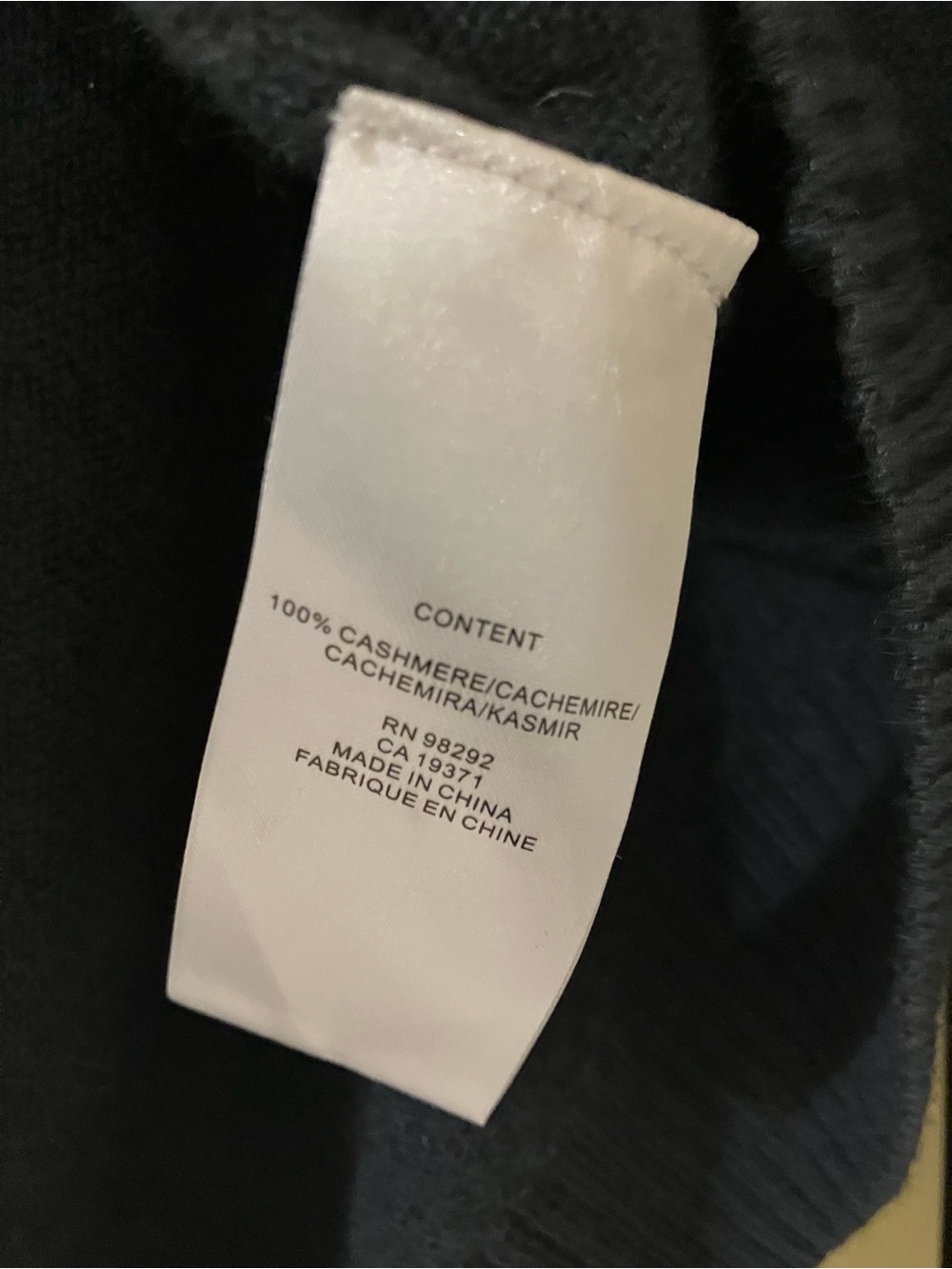 $625 Feather Weight Cashmere Cutout Sleeve Pullover In Dark Slate - Picture 10 of 10